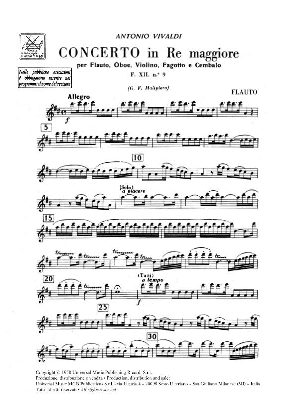 Concerti Per Strumenti Diversi E B.C.: In Re Per